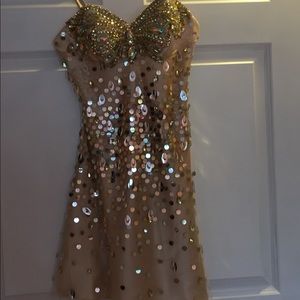 Adorable Nude Short Dress